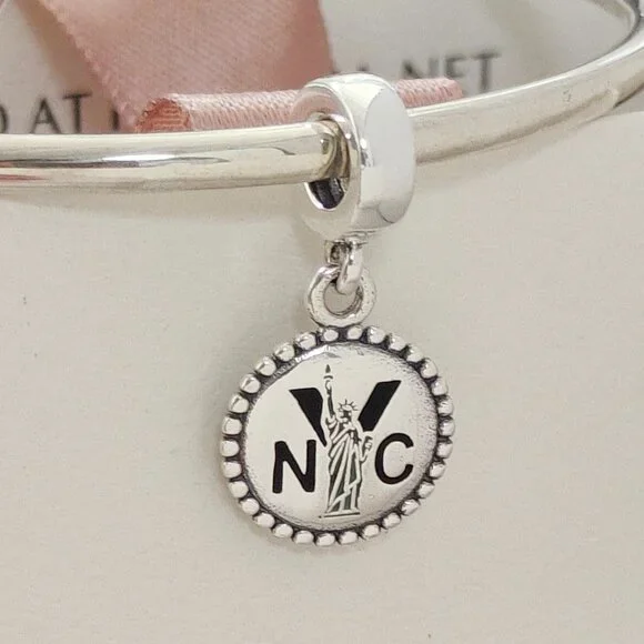 Pandora New York Statue of Liberty Exclusive Dangle Charm Pendant S925 Sliver - Picture 5 of 7